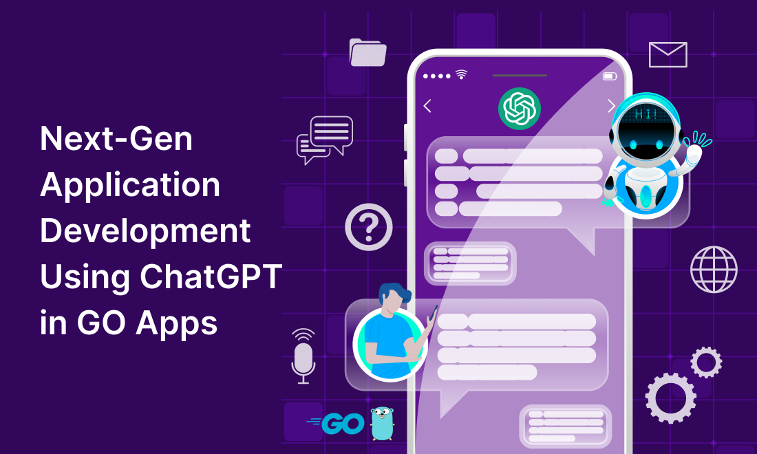 Skip to Content FINDERNEST SOFTWARE SERVICES PRIVATE LIMITED Services  Toggle children for Services  Platforms  Toggle children for Platforms  Industries  Toggle children for Industries  About Us  Toggle children for About Us CONTACT US Book a Demo back to blog  Generative AI | Artificial Intelligence | Intelligent Automation | AI | Technology | Business Intelligence | Power Apps | Software Development | Application Development | Golang  Next-Gen Application Development Using ChatGPT in GO Apps Read Time 11 mins | Written by: Praveen Gundala       Discover how incorporating ChatGPT into Golang applications can transform user interactions, boost productivity, and automate various tasks. This comprehensive guide by Findernest examines the potential outcomes of integrating ChatGPT with GO apps. We aim to delve into the advantages and possibilities of combining ChatGPT with GO applications, including best practices, technical considerations, limitations, and real-world applications. This blog is designed to help you fully harness the potential of ChatGPT in GO. Let's begin exploring how the synergy between ChatGPT and Golang applications can revolutionize user engagement with your software.   Golang, known simply as GO, is an open-source programming language developed by Google. It was designed to address various software development challenges, particularly those involving multicore and networked systems. This section offers an overview of its key features, benefits, and uses. Backed by Google, Golang is praised for its ease of learning, high-performance concurrency model, simplicity, and adaptability. If you're contemplating starting a project and unsure if Golang is suitable, this overview might assist in your decision. Golang provides advantages such as high performance, clean and easy-to-read code, and secure concurrency management. However, it has some drawbacks, including a smaller library ecosystem and a steeper learning curve for newcomers. Every developer aspires to achieve fast and cost-effective development, but business owners must stick to budgets as they can't solely depend on investor funding for app development and maintenance. This is especially relevant for pre-seed startups, which generally comprise small teams of a few programmers. These startups often encounter pressure to deliver high-quality, durable applications within tight schedules and budgets, sometimes facing unrealistic deadlines.  Key Features of Go Simplicity and Efficiency: GO features a simple syntax that is easy to grasp, making it approachable for both novice and seasoned developers. Its design prioritizes straightforwardness and efficiency in coding practices. Static Typing and Strong Type System: GO is statically typed, which helps catch errors at compile time rather than at runtime. This feature enhances code reliability and maintainability. Concurrency Support: One of the standout features of GO is its built-in support for concurrency through goroutines and channels. This allows developers to write programs that can perform multiple tasks simultaneously, making it ideal for high-performance applications. Garbage Collection: GO includes automatic memory management, which reduces the risk of memory leaks and other issues associated with manual memory management. Fast Compilation: The GO compiler is designed for speed, allowing for rapid development cycles. This means developers can quickly iterate on their code without long wait times. Cross-Platform Compatibility: GO can be compiled to run on various operating systems, including Windows, Linux, and macOS. This flexibility makes it suitable for diverse deployment environments34. Benefits of Using Go High Performance: While not necessarily the fastest language in execution speed compared to some compiled languages like C++, GO typically uses less memory than languages like Java or C#, making it efficient for server-side applications. Robust Standard Library: GO comes with an extensive standard library that simplifies tasks such as web development, networking, and file handling. This allows developers to build applications without relying heavily on external libraries. Strong Community Support: The GO community is active and growing, providing a wealth of resources, libraries, and frameworks that enhance development capabilities. Common Use Cases Web Development: GO is widely used for building scalable web applications due to its efficient handling of concurrent processes and robust performance24. Cloud Services and Microservices: Its lightweight nature and fast compilation make Go an excellent choice for developing microservices architectures that can be easily deployed in cloud environments like Kubernetes. Command-Line Tools: Developers often use GO to create command-line interfaces (CLIs) because of its simplicity and the efficiency of its execution model. DevOps and Site Reliability Engineering (SRE): GO's fast build times and built-in testing frameworks make it suitable for DevOps practices, enabling teams to automate workflows effectively. In summary, Golang's combination of simplicity, efficiency, strong concurrency support, and robust community makes it a powerful choice for modern software development across various domains. Revolutionizing User Interaction: ChatGPT Meets Golang Envision your Golang applications gaining the capability to interact seamlessly and naturally with users. Merging ChatGPT with Golang heralds a new era in user interaction, converting static interfaces into dynamic conversational platforms. By utilizing ChatGPT's advanced language model, your Golang apps can engage users in meaningful conversations, offering personalized responses and assistance.  This integration not only enhances user engagement but also creates new opportunities in customer service, marketing, and content delivery. Users experience a greater sense of connection and value as they interact with an application that comprehends and responds to their needs in real-time. Merging ChatGPT with Golang offers a groundbreaking chance to elevate user interaction within applications. By harnessing ChatGPT's capabilities, developers can craft intelligent conversational interfaces that significantly enhance the user experience. Here’s a breakdown of how this integration can be implemented and the advantages it provides.  Enhanced User Interactions and Engagement: The Golang applications get an opportunity to leverage Natural Language Processing to nurture meaningful, dynamic, and thorough conversations with users. It allows the Golang web framework an opportunity to personalize responses and recommendations to experience increased user satisfaction. With ChatGPT, GO apps can extend a realistic, engaging chatbot experience that feels interactive, satisfactory, and more human-like. Speedy Intelligent Chatbot Development: Leveraging ChatGPT’s pre-trained models and APIs, we can expedite chatbot development in existing as well as new GO apps. With Go ChatGPT synergy, you can empower your Golang applications with an intelligent virtual assistant that understands user intent and responds effectively. GO app owners can save time and resources by utilizing ChatGPT’s powerful language generation capabilities to offer impeccable customer support. Efficient Customer Support and Service: Enhance your customer support channels in GO apps using chatbots powered by OpenAI’s ChatGPT interface. It allows you to offer 24/7 assistance, instant responses, and personalized solutions to customer queries. Using the Power of ChatGPT, you can optimize support workflows, automate routine tasks, and free up human agents to handle complex issues. Personalized User Experiences: You can tailor interactions based on user preferences, history, and context within the same application interface. ChatGPT also provides GO Apps with targeted recommendations, content, and offers, enhancing user satisfaction and engagement. All in all, it allows you to create a personalized touch that sets your Golang applications apart from the competition. Streamlined Natural Language Processing Capabilities: Leverage Golang’s efficiency and simplicity to handle natural language processing tasks seamlessly. Process user input, extract meaningful information, and generate contextually relevant responses using ChatGPT. Seamlessly integrate ChatGPT’s capabilities using Golang’s robust libraries and frameworks. Benefits-of-Combining-ChatGPT-with-GO-Apps Benefits of Using ChatGPT in Golang Applications Improved User Engagement: By providing real-time responses and engaging conversations, applications can enhance user satisfaction and retention  Automation of Tasks: ChatGPT can automate repetitive tasks such as answering FAQs or guiding users through processes, freeing up valuable time for both users and support staff Scalability: The combination of Golang's performance capabilities with ChatGPT's conversational abilities allows applications to handle high volumes of interactions efficiently, making them suitable for scaling operations without compromising on quality Versatile Applications: This integration is applicable across various domains, including customer service platforms, healthcare solutions, and educational tools, showcasing its versatility in enhancing user interaction  In summary, combining ChatGPT with Golang transforms user interaction and creates fresh opportunities for application development. By adhering to best practices and utilizing existing libraries, developers can build robust conversational interfaces that greatly improve the user experience.  Unlocking New Levels of Efficiency with ChatGPT in GO Apps Integrating ChatGPT into Golang applications can significantly boost efficiency and productivity. This powerful duo can automate repetitive tasks, handle high volumes of user interactions, and process complex data queries swiftly. For example, customer support systems can benefit from ChatGPT's ability to provide instant, accurate responses to common queries, freeing up human agents to tackle more complex issues.  Moreover, internal processes within an organization, such as data retrieval and report generation, can be streamlined using ChatGPT integrated with Golang. This not only reduces the workload on employees but also ensures that tasks are completed faster and with greater accuracy.  Enhancing User Interaction with ChatGPT Conversational AI: ChatGPT's natural language processing (NLP) capabilities allow applications built in Golang to engage users in a more human-like manner. This can lead to improved customer support, personalized interactions, and automation of routine tasks, making applications more interactive and user-friendly  Customization: Developers can customize the integration of ChatGPT into their Golang applications by utilizing the ChatGPT API. This flexibility allows for tailored responses based on user input, enhancing the overall interaction quality  Best Practices for Seamless Integration of ChatGPT in Golang To achieve a seamless integration of ChatGPT in Golang applications, developers should adhere to several best practices. Firstly, ensure that your application architecture is modular, allowing for easy integration and maintenance of the ChatGPT component. Use APIs to facilitate smooth communication between ChatGPT and your Golang application.  Additionally, it's crucial to continuously train and fine-tune the language model based on user interactions and feedback. This helps in improving accuracy and relevance of responses. Implementing robust error-handling mechanisms and maintaining security best practices are also essential to protect user data and ensure a reliable user experience.  Understand the Scope of API Integration with ChatGPT Services: First, understand and decipher the ChatGPT API documentation to achieve seamless chemistry between ChatGPT and GO applications. Understand the different features, parameters, and options available. Using the ChatGPT Golang API will enable you to customize the integration according to your specific needs. Find the available endpoints, authentication methods, and request/response formats to troubleshoot problems effectively. Take advantage of code samples and tutorials to accelerate development and reduce the time and effort required to empower your GO applications with ChatGPT.  Design an Effective Chatbot Architecture: Using ChatGPT in Go apps is a complex process; to simplify it, you must craft a well-structured chatbot architecture that aligns with your application’s needs. It lets you decide and manage conversation flows, define logic, and boost decision-making. A chatbot with good architecture gains the ability to respond intelligently and adapt. Besides, implementing logic makes handling user intents, errors, and fallback mechanisms easier. You can use it to design an intuitive user interface that enhances the chatbot experience. Also, you can incorporate Golang architecture best practices, which allows for personalization and customization of responses, improving the chatbot’s overall effectiveness.  Manage User Data Safety and Privacy Compliance: If you respect user privacy, then you must handle their data responsibly. Implement robust data storage and encryption practices to safeguard sensitive information. Ensure your data handling policies are clearly communicated to your users and obtain their consent whenever necessary. Following these best practices ensures compliance with privacy regulations and helps maintain a positive user experience. While using ChatGPT in GO applications, it is better to implement Anonymization and Aggregation techniques to protect user privacy.  Focus on Continuous Learning To Enhance Chatbot Performance: Continuous learning is essential for a chatbot to ensure optimal and efficient functionality. The chatbot remains up-to-date and adaptable by regularly updating its knowledge base with fresh information and content. It’s also important to gather user feedback and monitor their communication to identify areas for improvement. Leveraging user feedback loops and addressing common queries helps refine and optimize the chatbot’s responses, ultimately enhancing its performance.  Choose the Right Golang Frameworks and Libraries: Golang offers a wide range of frameworks and libraries to enhance your integration process. Evaluate your project requirements and consider frameworks like Gin, Echo, or Iris to streamline your development workflow. Explore libraries such as GPT-3 for Golang to leverage pre-built functions and utilities for seamless integration.  Leverage Pre-Trained Models and NLP Libraries: Tap into the power of pre-trained models and natural language processing (NLP) libraries to boost the effectiveness of using ChatGPT with GO apps. OpenAI provides pre-trained models that handle various tasks, from text generation to sentiment analysis. Additionally, popular Golang NLP libraries like Go NLP and Gopkg.in/pipe.v2 can assist you in processing and analyzing user input effectively.  Overcoming Challenges and Embracing Possibilities: Real-Life Use Cases While the integration of ChatGPT in Golang applications offers numerous benefits, it also presents certain challenges. These include handling ambiguous queries, maintaining conversational context, and ensuring the quality of responses. Overcoming these challenges requires continuous model training, user feedback incorporation, and iterative improvements.  Real-life use cases of this integration demonstrate its transformative potential. For instance, e-commerce platforms can use ChatGPT to provide personalized shopping assistance, while financial institutions can offer automated customer support and financial advice. Educational apps can leverage this technology to create interactive learning experiences, making education more accessible and engaging.  Using ChatGPT in GO Applications: Limitations and Challenges If you are thinking of ChatGPT and Go integration, it’s essential to be aware of certain limitations and challenges that may arise. Let’s explore these challenges and discover how Golang’s powerful features and capabilities provide practical solutions to overcome them.  Ethical Use and Bias Mitigation: One significant challenge of using ChatGPT in GO Apps is ensuring the ethical use of AI and mitigating biases in chatbot responses. Golang’s robust programming capabilities enable the implementation of vigorous checks and balances so that such biases can be identified and rectified in time. Through meticulous data handling and algorithmic fairness, Golang assists in creating responsible and unbiased chatbot interactions.  Data Privacy and Security: Another crucial concern is safeguarding user data privacy and ensuring critical security measures. Golang offers secure coding practices, encryption libraries, authentication mechanisms, and a solid foundation for building secure chatbot systems. By leveraging Golang’s built-in security features, developers can fortify the bond between ChatGPT and GO apps, ensuring appropriate protection of user information.  Model Training and Updates: Keeping chatbot models up to date and continuously training them is vital for optimal performance. Golang’s concurrent programming capabilities and efficient resource management enable seamless model training and updates. With Golang’s support, developers can implement reliable mechanisms to train and fine-tune chatbot models, ensuring their adaptability and accuracy over time.  Scalability and Performance: As chatbot usage scales, maintaining high performance levels becomes crucial. Golang’s inherent concurrency support and efficient resource utilization empower developers to build scalable and performant chatbot applications. With Golang, it’s possible to design chatbot architectures that can handle increased user demand and deliver swift responses without compromising performance.  Conclusion The use of ChatGPT in GO apps is a powerful combination yet an untapped opportunity. While ideating a fusion between these two, we understand it has tremendous potential to transform the application development landscape. If we leverage the efficiency and simplicity of Golang alongside the immense NLP capabilities of ChatGPT, we could unlock limitless possibilities.  Combining ChatGPT with GO apps will revolutionize many industries like Banking, FinTech, E-Commerce, Gaming, and Healthcare, that are currently using Golang applications. As a decision-maker, explore the possibilities of using ChatGPT in your existing Golang applications or consider developing new GO apps with ChatGPT prowess; after all, “innovation awaits those who dare to embrace it.”  If you have any queries or want to innovate your GO applications using ChatGPT, connect with a reliable Golang development company and bring your idea into reality. We have a talented pool of Golang and ChatGPT developer who will help you ideate and empower your Go applications with ChatGPT.  Learn how FindErnest is making a difference in the world of business Get Started  Praveen Gundala Praveen Gundala, Founder and Chief Executive Officer of FindErnest, provides value-added information technology and innovative digital solutions that enhance client business performance, accelerate time-to-market, increase productivity, and improve customer service. FindErnest offers end-to-end solutions tailored to clients' specific needs. Our persuasive tone emphasizes our dedication to producing outstanding outcomes and our capacity to use talent and technology to propel business success. I have a strong interest in using cutting-edge technology and creative solutions to fulfill the constantly changing needs of businesses. In order to keep up with the latest developments, I am always looking for ways to improve my knowledge and abilities. Fast-paced work environments are my favorite because they allow me to use my drive and entrepreneurial spirit to produce amazing results. My outstanding leadership and communication abilities enable me to inspire and encourage my team and create a successful culture.  Share the Love  You May Like These  Related Articles  Intelligent Automation  Maximize Efficiency and Scalability with OutSystems Low-Code Platform Findernest, a leading OutSystems partner, helps you build scalable, efficient, secure low-code appli...  Keep Reading  Business  Maximize Business Growth with HubSpot: Key Benefits and Features Learn how FindErnest, your trusted HubSpot Partner, can maximize your ROI through comprehensive tool...  Keep Reading  Generative AI  Next-Gen SOCs: Revolutionizing Cybersecurity with AI and ML Transform your Security Operations Center with AI for rapid threat detection, proactive defense and ...  Keep Reading FINDERNEST SOFTWARE SERVICES PRIVATE LIMITED Discover FindErnest's pivotal role in empowering global employers with cutting-edge human capital solutions, prioritizing innovation and strategic partnerships for unparalleled growth. Unleash the transformative potential of Technology Consulting, Cloud, Data, and AI with FindErnest's end-to-end solutions. From Staffing and Recruitment to AI & Cybersecurity, our services drive excellence and execution for enterprises worldwide.  © 2024 Findernest | Legal Terms | Privacy Policy | Site Map  ♥All Rights Reserved.  Services Recruitment Cloud Engineering Data Engineering DevOps Consulting Artificial Intelligence Internet of Things (IoT) Cybersecurity Software Development Quality Engineering Managed IT Services Experience Design Platforms AWS Adobe Databricks Google Cloud HubSpot Microsoft Oracle Outsystems Salesforce Servicenow Resources About us Blog Careers Success Stories Privacy Policy Terms & Conditions Contact Us For Business:  info@findernest.com   +917207788004  For Jobs: hr@findernest.com  Have a question? Feel free to reach out. We love to hear from you!       